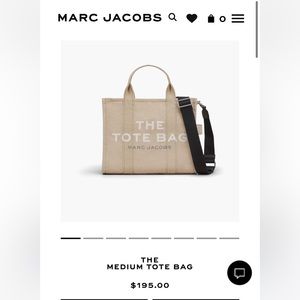Marc Jacobs The Medium Tote Bag Canvas Beige